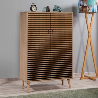 Παπουτσοθήκη - Ντουλάπι Soho Megapap χρώμα sonoma 80x36x127εκ.