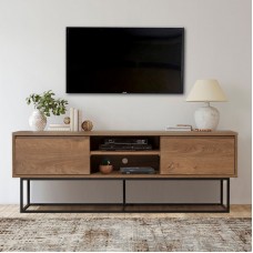 Έπιπλο τηλεόρασης Amedeo Megapap χρώμα καρυδί 140x40x50εκ. Έπιπλο τηλεόρασης Amedeo Megapap χρώμα καρυδί 140x40x50εκ.