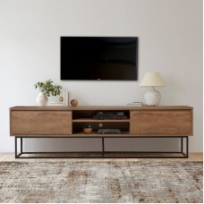 Έπιπλο τηλεόρασης Amedeo Megapap χρώμα καρυδί 180x40x50εκ. Έπιπλο τηλεόρασης Amedeo Megapap χρώμα καρυδί 180x40x50εκ.