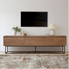 Έπιπλο τηλεόρασης Amedeo Megapap χρώμα καρυδί 180x40x50εκ. Έπιπλο τηλεόρασης Amedeo Megapap χρώμα καρυδί 180x40x50εκ.