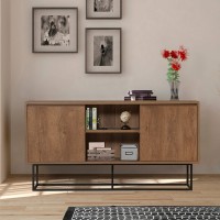 Μπουφές Amedeo Megapap χρώμα καρυδί 140x36x72εκ.