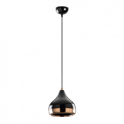 Φωτιστικό οροφής Precious Megapap E27 μεταλλικό μονόφωτο χρώμα μαύρο - bronze Φ17x112εκ.