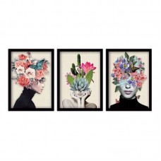 Πίνακας "Flower Girls" Megapap 3 τμχ. σε πλαίσιο 35x45x2εκ. Πίνακας "Flower Girls" Megapap 3 τμχ. σε πλαίσιο 35x45x2εκ.