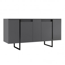 Μπουφές Luxe Megapap χρώμα ανθρακί 160x35x80εκ.