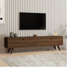 Έπιπλο τηλεόρασης Paris Megapap χρώμα καρυδί 160x25x35εκ. Έπιπλο τηλεόρασης Paris Megapap χρώμα καρυδί 160x25x35εκ.