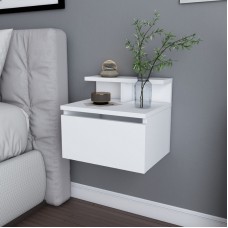 Κομοδίνο επιτοίχιο Arsen Megapap χρώμα λευκό 39,8x31,9x35εκ. Κομοδίνο επιτοίχιο Arsen Megapap χρώμα λευκό 39,8x31,9x35εκ.
