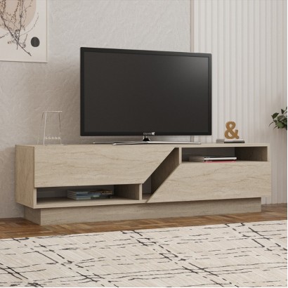 Έπιπλο τηλεόρασης Koza Megapap χρώμα travertine 160x40x45εκ.