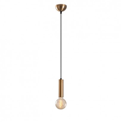 Φωτιστικό οροφής Lizy Megapap E27 μεταλλικό μονόφωτο χρώμα χρυσό vintage Ø4x111εκ.