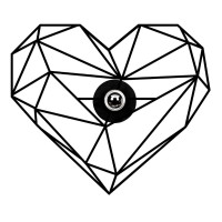 Απλίκα τοίχου Heart Megapap E27 MDF χρώμα μαύρο 47x12x40εκ.