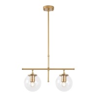 Φωτιστικό οροφής Nilufer Megapap E27 μεταλλικό δίφωτο χρώμα χρυσό 52x15x76εκ.