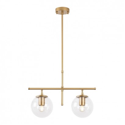 Φωτιστικό οροφής Nilufer Megapap E27 μεταλλικό δίφωτο χρώμα χρυσό 52x15x76εκ.