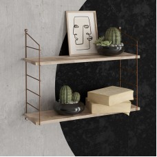 Ραφιέρα τοίχου Armoni Megapap χρώμα sacramento oak - καφέ μέταλλο 72x20x58εκ. Ραφιέρα τοίχου Armoni Megapap χρώμα sacramento oak - καφέ μέταλλο 72x20x58εκ.