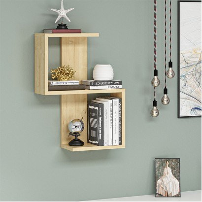 Ραφιέρα τοίχου Octa Megapap χρώμα sapphire oak 45x16,4x60εκ.