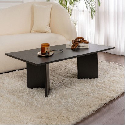 Τραπεζάκι σαλονιού Sabin Megapap χρώμα black wood 119x60x40εκ.