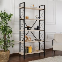 Βιβλιοθήκη Elysian Megapap χρώμα travertine - μαύρο 90x33,5x180εκ.