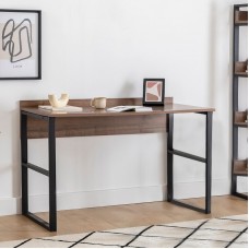 Γραφείο εργασίας Rana Megapap χρώμα καρυδί - μαύρο 120x60x78,8εκ.