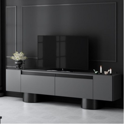 Έπιπλο τηλεόρασης Haven Megapap χρώμα ανθρακί 180x30x50εκ. Έπιπλο τηλεόρασης Haven Megapap χρώμα ανθρακί 180x30x50εκ.