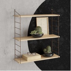 Ραφιέρα τοίχου Armoni Megapap χρώμα sapphire oak - καφέ μέταλλο 72x20x85εκ. Ραφιέρα τοίχου Armoni Megapap χρώμα sapphire oak - καφέ μέταλλο 72x20x85εκ.