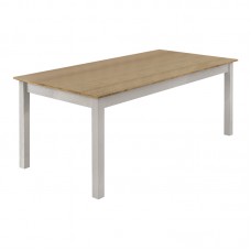Τραπέζι Fira Megapap χρώμα λευκό - φυσικό οξιάς 180x90x78εκ. Τραπέζι Fira Megapap χρώμα λευκό - φυσικό οξιάς 180x90x78εκ.