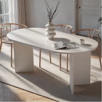 Τραπέζι Sablin Megapap χρώμα λευκό 180x89,5x75εκ.