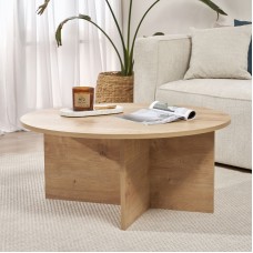 Τραπεζάκι σαλονιού Soleil Megapap χρώμα sapphire oak Ø90x40εκ. Τραπεζάκι σαλονιού Soleil Megapap χρώμα sapphire oak Ø90x40εκ.
