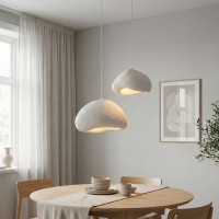 Φωτιστικό οροφής Loval Megapap E27 fiberglass δίφωτο χρώμα λευκό Ø70x115εκ.