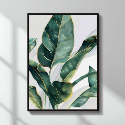 Πίνακας "Botanical Leaves" Megapap ψηφιακής εκτύπωσης 50x70εκ.