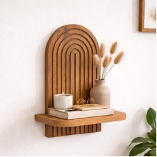 Ραφιέρα τοίχου Artwill Megapap Mdf χρώμα oak 26x13x35εκ.