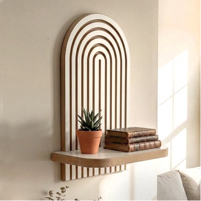 Ραφιέρα τοίχου Artwill Megapap Mdf χρώμα λευκό - oak 26x13x35εκ. Ραφιέρα τοίχου Artwill Megapap Mdf χρώμα λευκό - oak 26x13x35εκ.