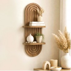 Ραφιέρα τοίχου Artwill Megapap Mdf χρώμα oak 26x13x70εκ.