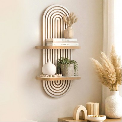Ραφιέρα τοίχου Artwill Megapap Mdf χρώμα λευκό - oak 26x13x70εκ. Ραφιέρα τοίχου Artwill Megapap Mdf χρώμα λευκό - oak 26x13x70εκ.
