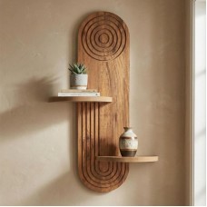 Ραφιέρα τοίχου Artwill Megapap Mdf χρώμα oak 46x13x70εκ.
