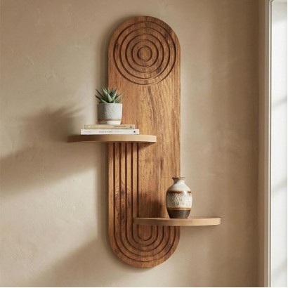 Ραφιέρα τοίχου Artwill Megapap Mdf χρώμα oak 46x13x70εκ. Ραφιέρα τοίχου Artwill Megapap Mdf χρώμα oak 46x13x70εκ.