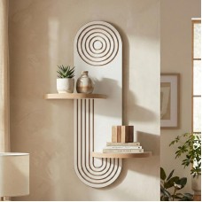 Ραφιέρα τοίχου Artwill Megapap Mdf χρώμα λευκό - oak 46x13x70εκ. Ραφιέρα τοίχου Artwill Megapap Mdf χρώμα λευκό - oak 46x13x70εκ.