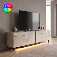 Έπιπλο τηλεόρασης Arlen Megapap με Led Rgb χρώμα travertine 180x32x50εκ. Έπιπλο τηλεόρασης Arlen Megapap με Led Rgb χρώμα travertine 180x32x50εκ.