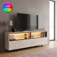 Έπιπλο τηλεόρασης Eco Megapap με Led Rgb χρώμα travertine 180x32x67εκ. Έπιπλο τηλεόρασης Eco Megapap με Led Rgb χρώμα travertine 180x32x67εκ.
