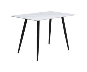 Τραπέζι Enzo Megapap sintered stone - μέταλλο χρώμα λευκό εφέ μαρμάρου - μαύρο 120x70x77εκ. Τραπέζι Enzo Megapap sintered stone - μέταλλο χρώμα λευκό εφέ μαρμάρου - μαύρο 120x70x77εκ.
