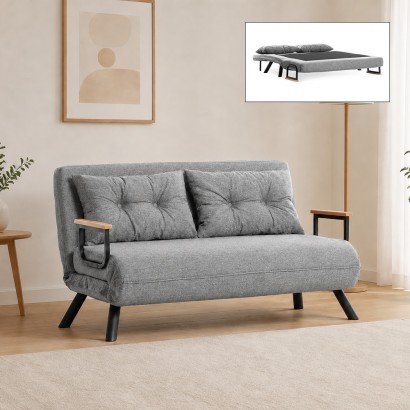 Καναπές - Κρεβάτι Sando Megapap διθέσιος υφασμάτινος χρώμα ανοιχτό γκρι 133x78x78εκ. Καναπές - Κρεβάτι Sando Megapap διθέσιος υφασμάτινος χρώμα ανοιχτό γκρι 133x78x78εκ.