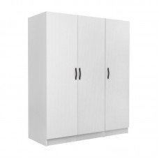 Ντουλάπα ρούχων Victoria Megapap τρίφυλλη χρώμα λευκό 150x60x181εκ.