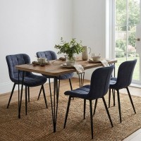 Σετ τραπεζαρία 5τμχ Roger - Chiara Megapap Mdf - ύφασμα χρώμα ακακίας - ανθρακί 120x70x75εκ. Σετ τραπεζαρία 5τμχ Roger - Chiara Megapap Mdf - ύφασμα χρώμα ακακίας - ανθρακί 120x70x75εκ.