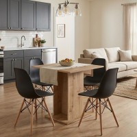 Σετ τραπεζαρία 5τμχ Allos - Nova Megapap χρώμα sapphire oak - μαύρο 75x75x77εκ. Σετ τραπεζαρία 5τμχ Allos - Nova Megapap χρώμα sapphire oak - μαύρο 75x75x77εκ.
