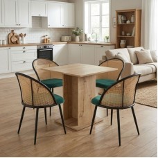 Σετ τραπεζαρία 5τμχ Allos - Jacob Megapap χρώμα sapphire oak - κυπαρισσί 75x75x77εκ. Σετ τραπεζαρία 5τμχ Allos - Jacob Megapap χρώμα sapphire oak - κυπαρισσί 75x75x77εκ.