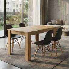 Σετ τραπεζαρία 5τμχ Darlen - Nova Megapap χρώμα sapphire oak - μαύρο 125x72x74εκ. Σετ τραπεζαρία 5τμχ Darlen - Nova Megapap χρώμα sapphire oak - μαύρο 125x72x74εκ.