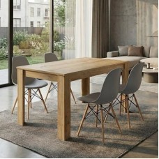 Σετ τραπεζαρία 5τμχ Darlen - Nova Megapap χρώμα sapphire oak - γκρι 125x72x74εκ. Σετ τραπεζαρία 5τμχ Darlen - Nova Megapap χρώμα sapphire oak - γκρι 125x72x74εκ.