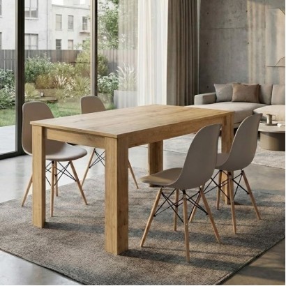 Σετ τραπεζαρία 5τμχ Darlen - Nova Megapap χρώμα sapphire oak - cappuccino 125x72x74εκ. Σετ τραπεζαρία 5τμχ Darlen - Nova Megapap χρώμα sapphire oak - cappuccino 125x72x74εκ.