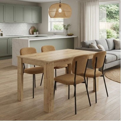Σετ τραπεζαρία 5τμχ Darlen - Kevin Megapap χρώμα sapphire oak - μουσταρδί 125x72x74εκ. Σετ τραπεζαρία 5τμχ Darlen - Kevin Megapap χρώμα sapphire oak - μουσταρδί 125x72x74εκ.