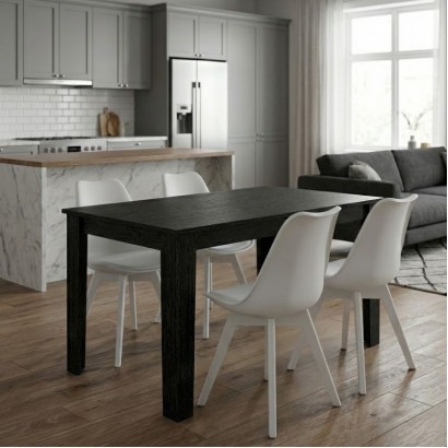 Σετ τραπεζαρία 5τμχ Darlen - Viva Megapap χρώμα sencron black - λευκό 125x72x74εκ. Σετ τραπεζαρία 5τμχ Darlen - Viva Megapap χρώμα sencron black - λευκό 125x72x74εκ.