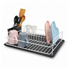 Πιατοθήκη μεταλλική Perilla χρώμα λευκό 46x33x12εκ.