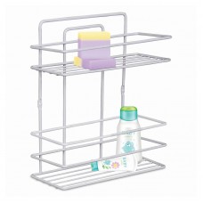 Ραφιέρα μπάνιου Perilla μεταλλική χρώμα λευκό 27x12x34εκ.