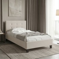 Κρεβάτι Mago pakoworld ύφασμα εκρού 100x200εκ Κρεβάτι Mago pakoworld ύφασμα εκρού 100x200εκ